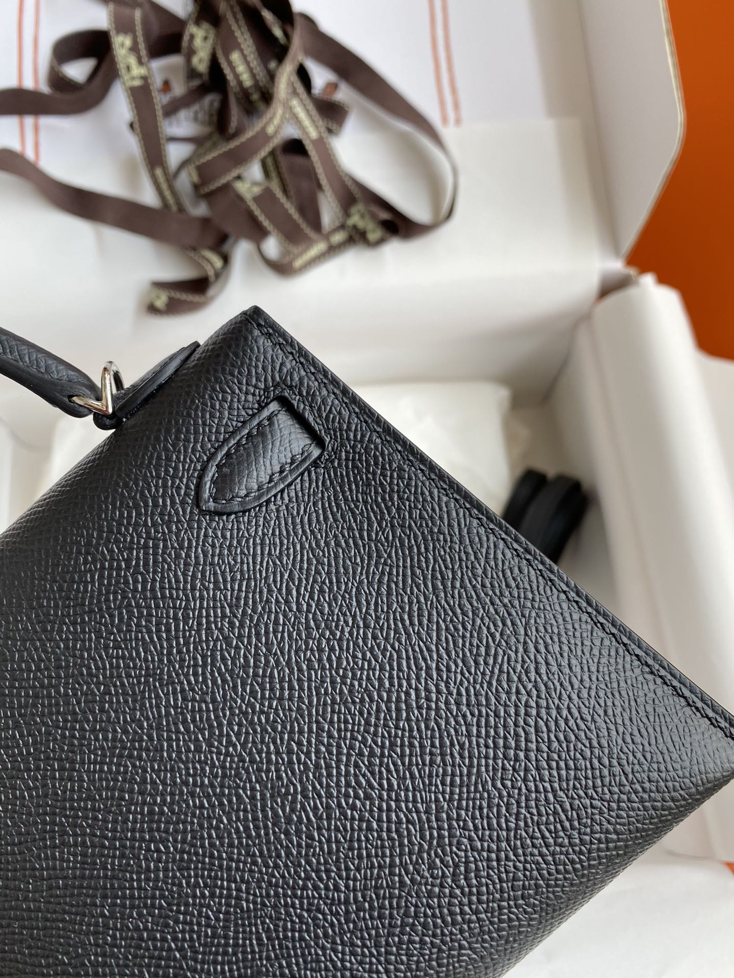 Mini Kelly Bag Black and Silver