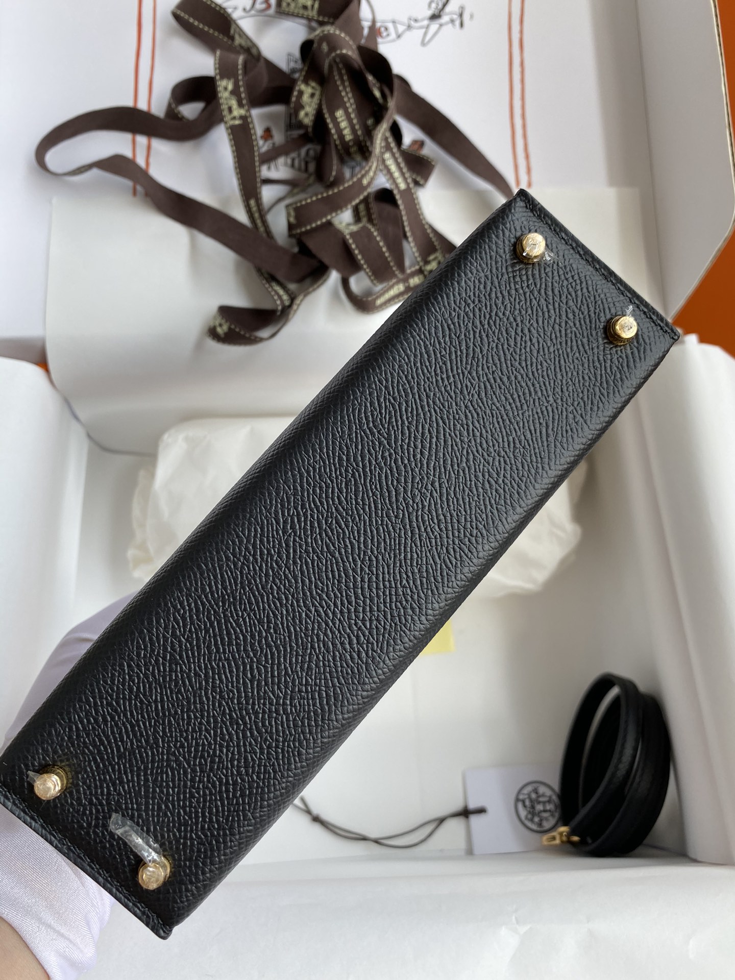 Mini Kelly Bag Black and Gold