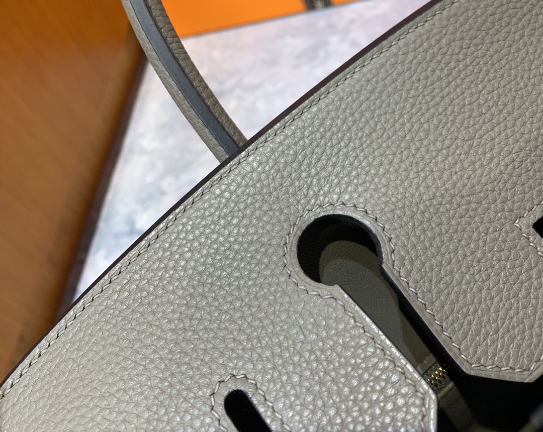 Brikin Bag Grey and Gold