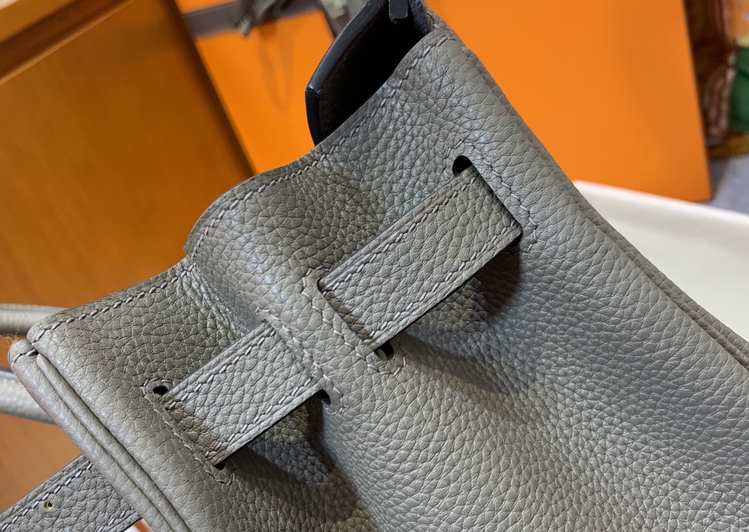 Brikin Bag Grey and Gold