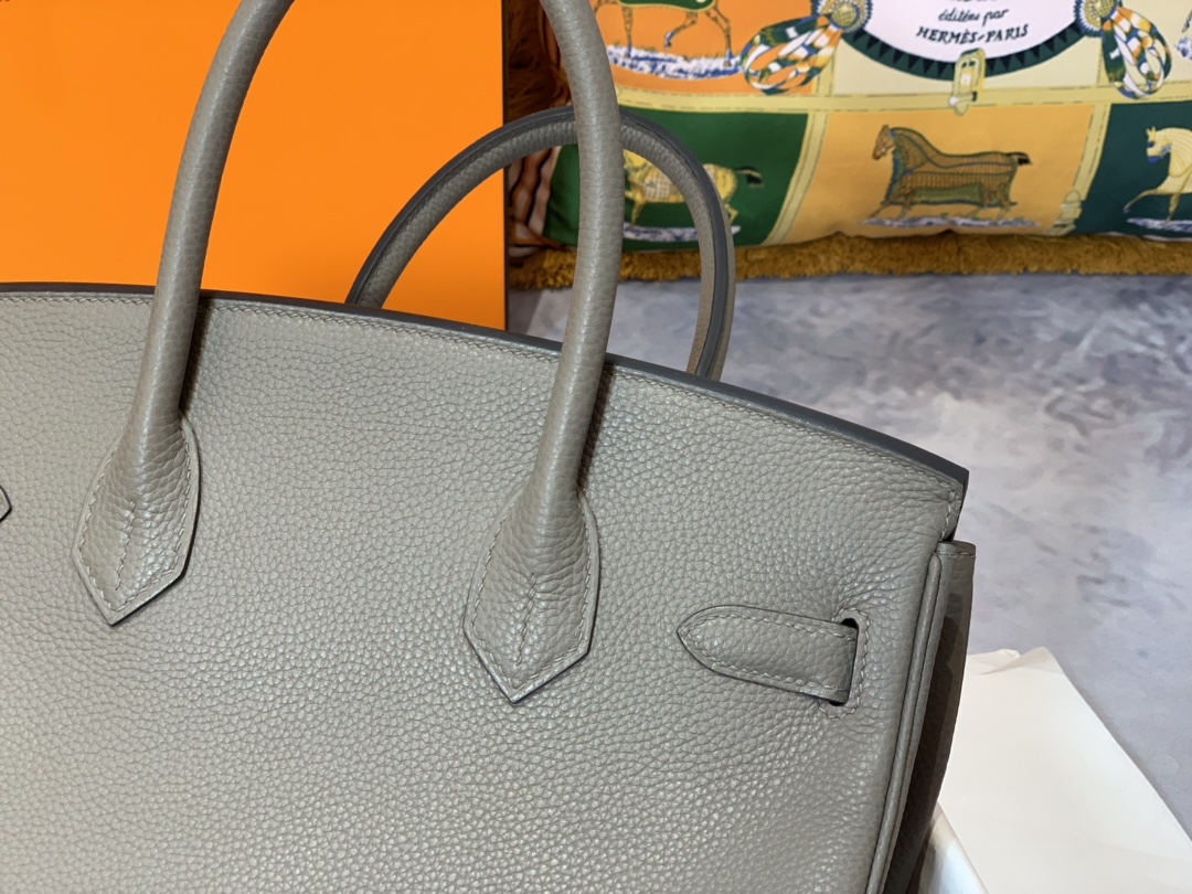 Brikin Bag Grey and Gold