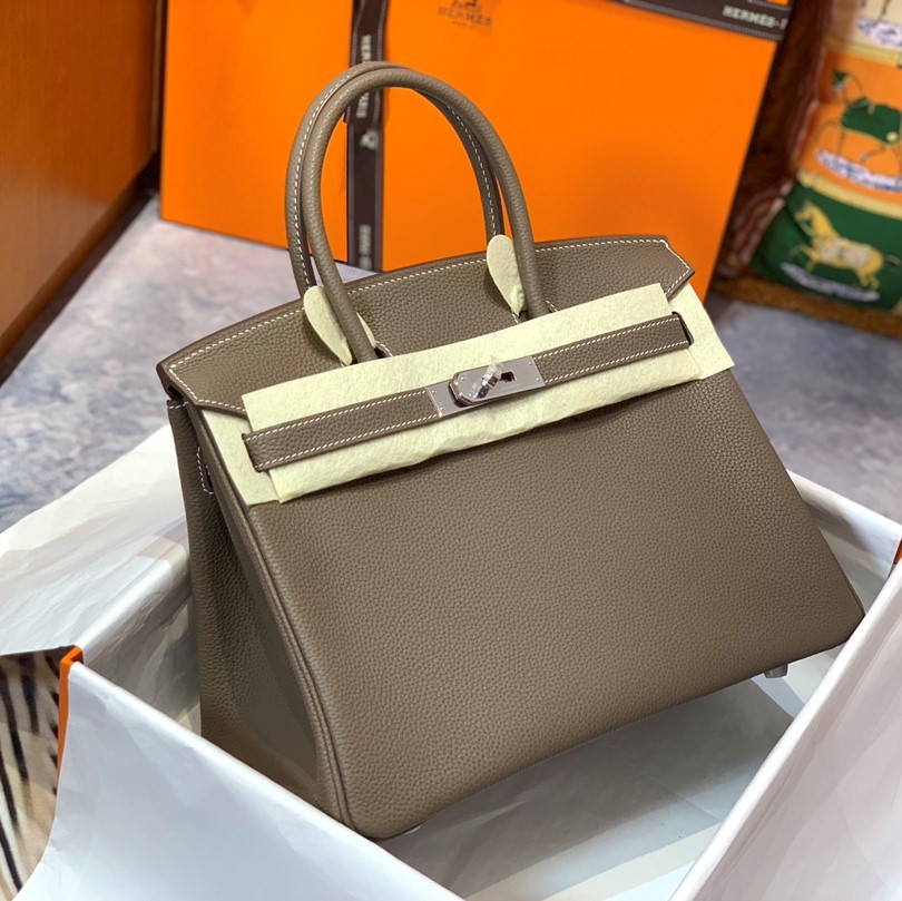 Brikin Bag Brown and Silver