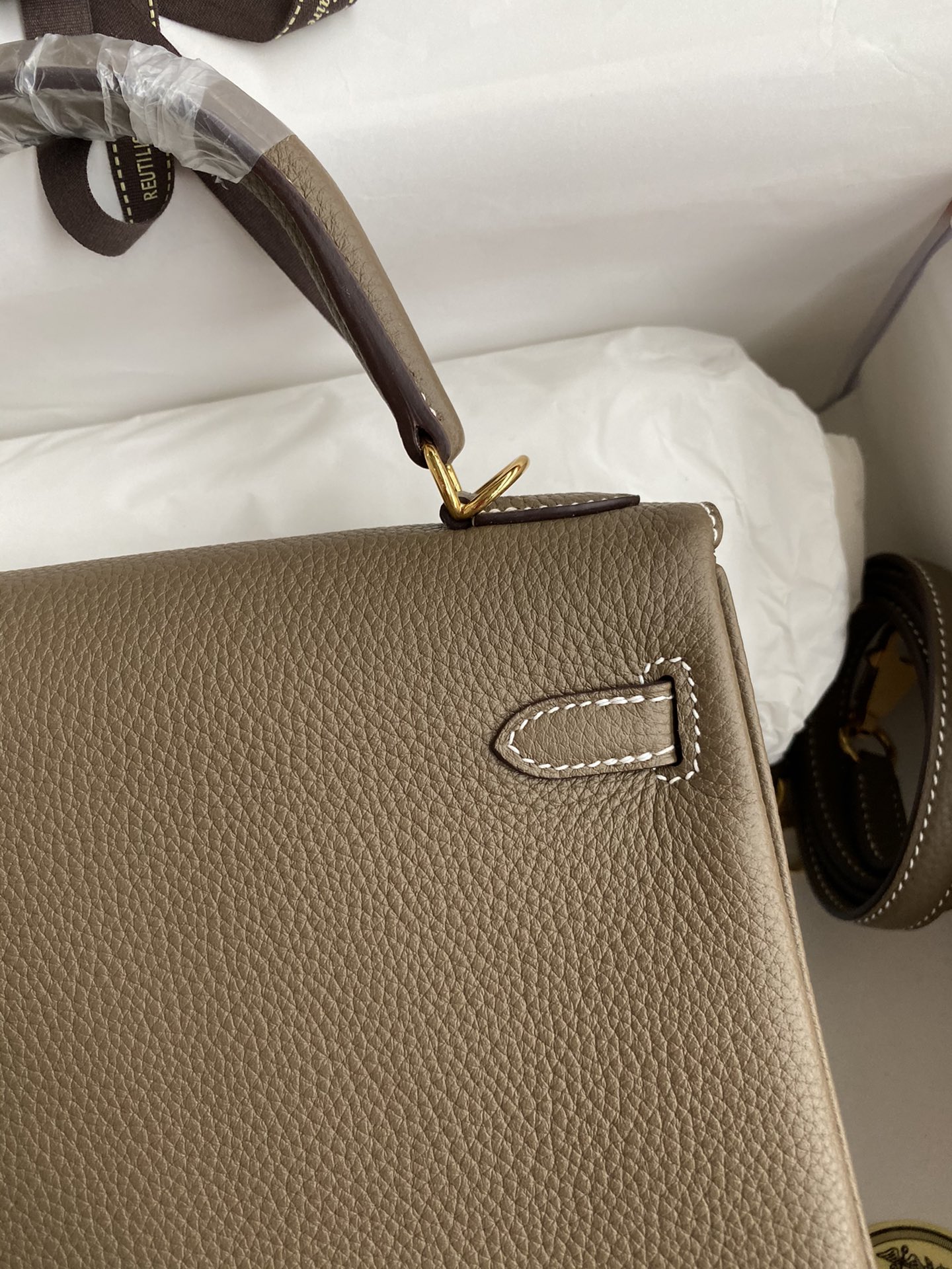 Birkin Bag 2 Elephant Gray Gold