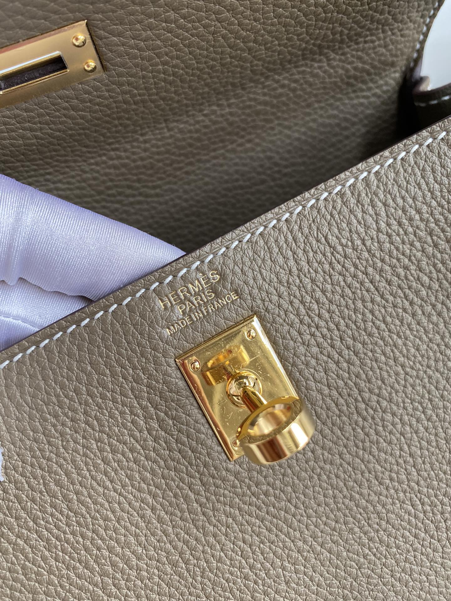 Birkin Bag 2 Elephant Gray Gold