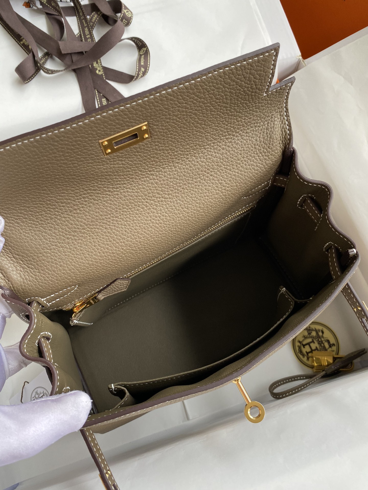Birkin Bag 2 Elephant Gray Gold