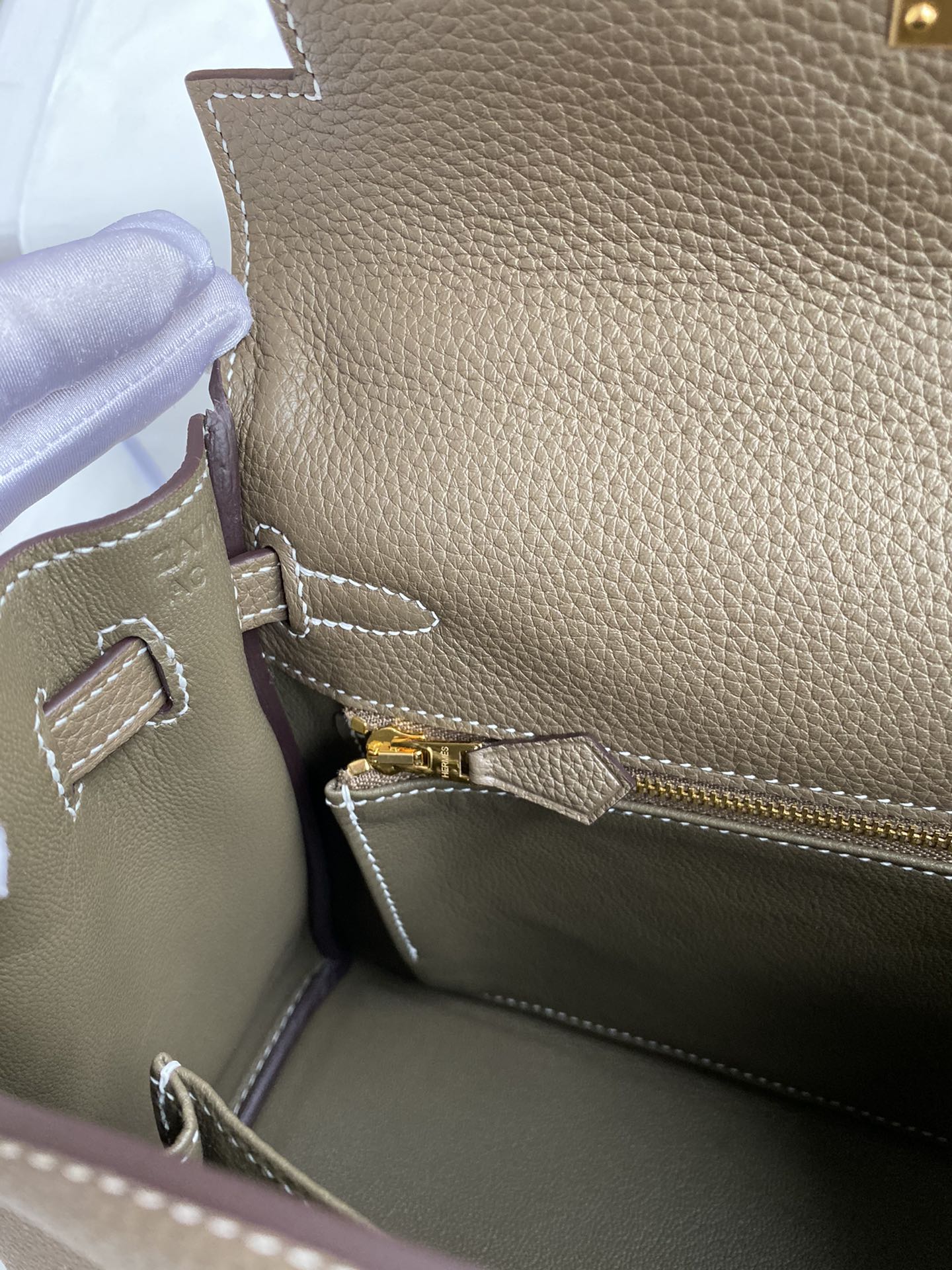 Birkin Bag 2 Elephant Gray Gold