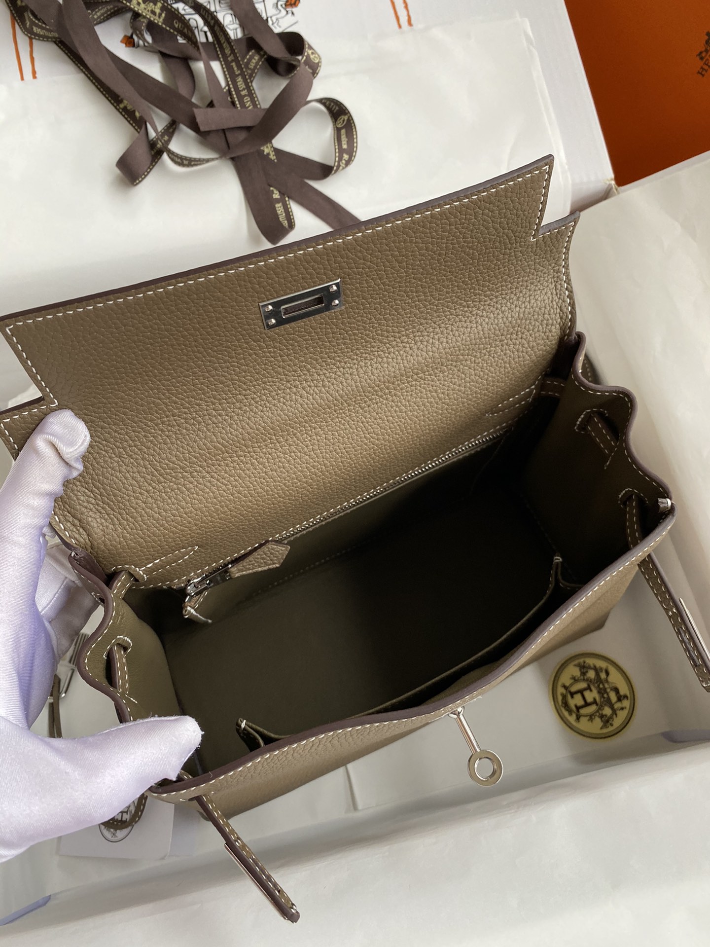 Birkin Bag 2 Elephant Gray Silver