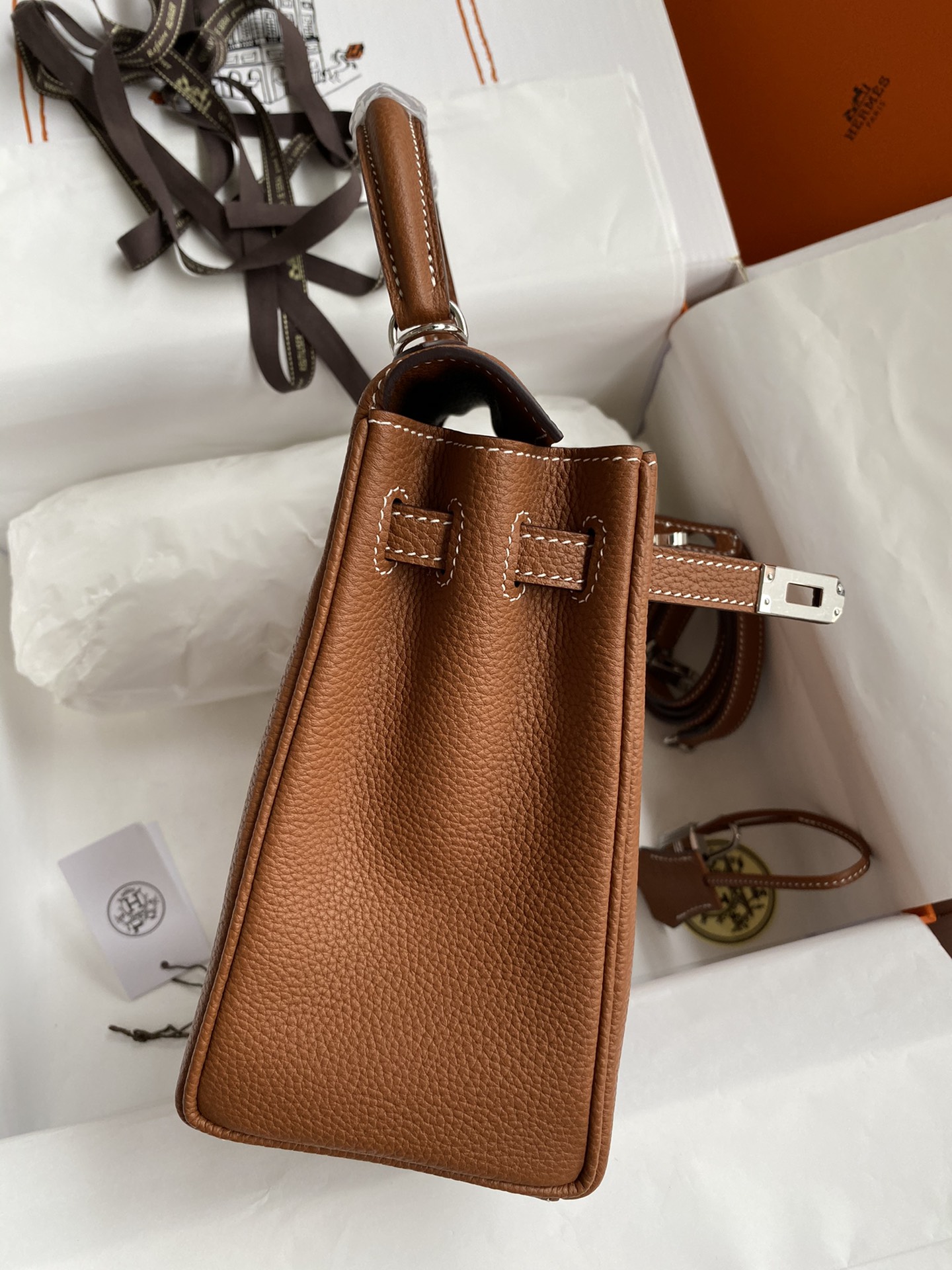 Birkin Bag 2 Brown Silver