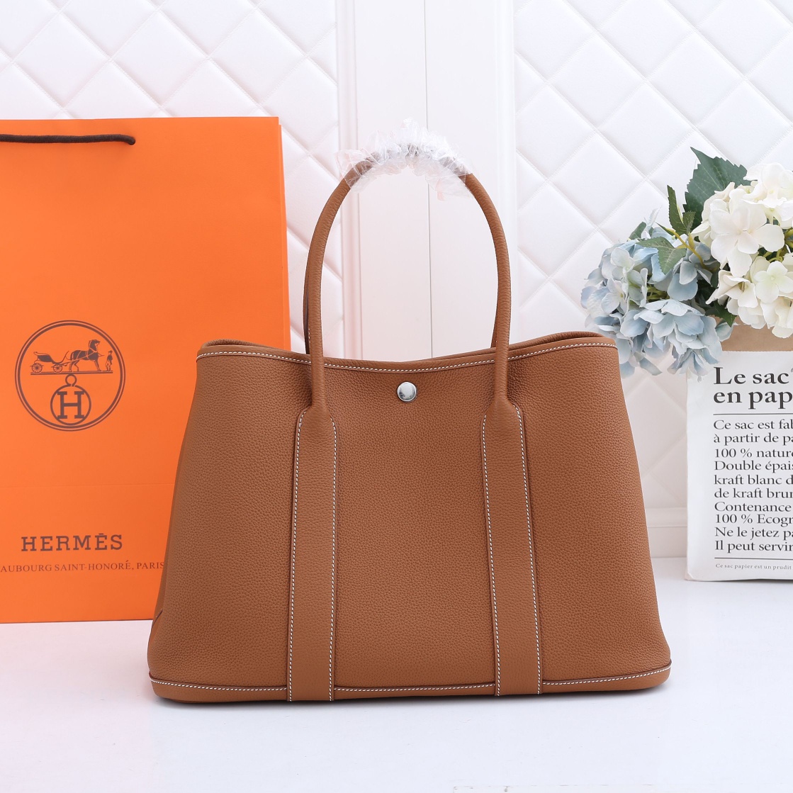 Garden Party Bag Brown 36CM