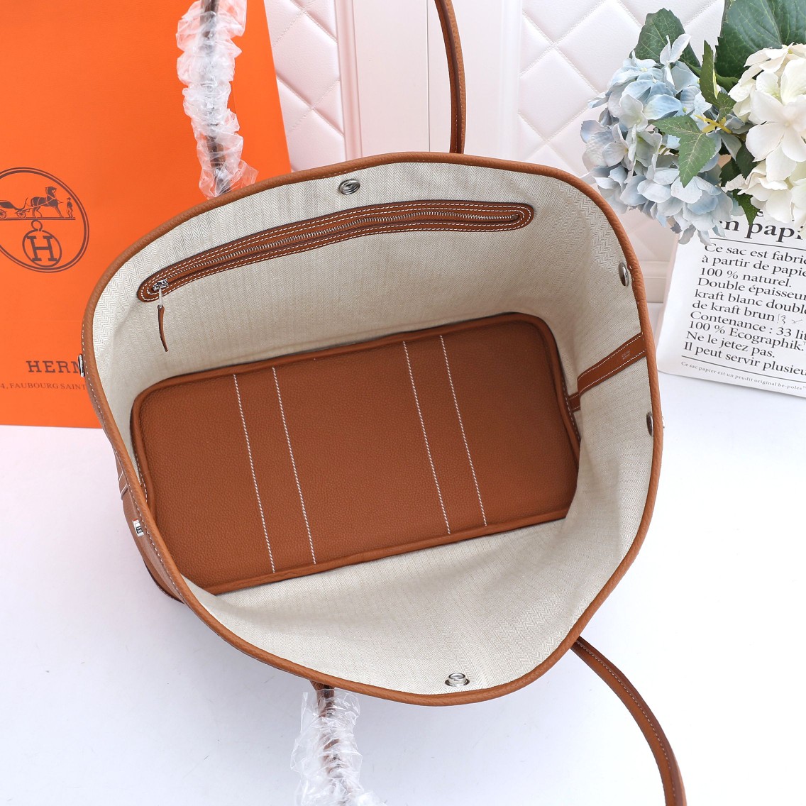 Garden Party Bag Brown 36CM