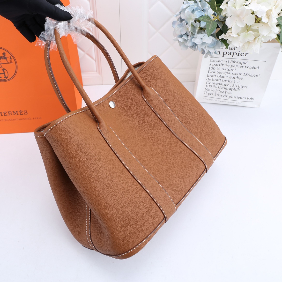Garden Party Bag Brown 36CM