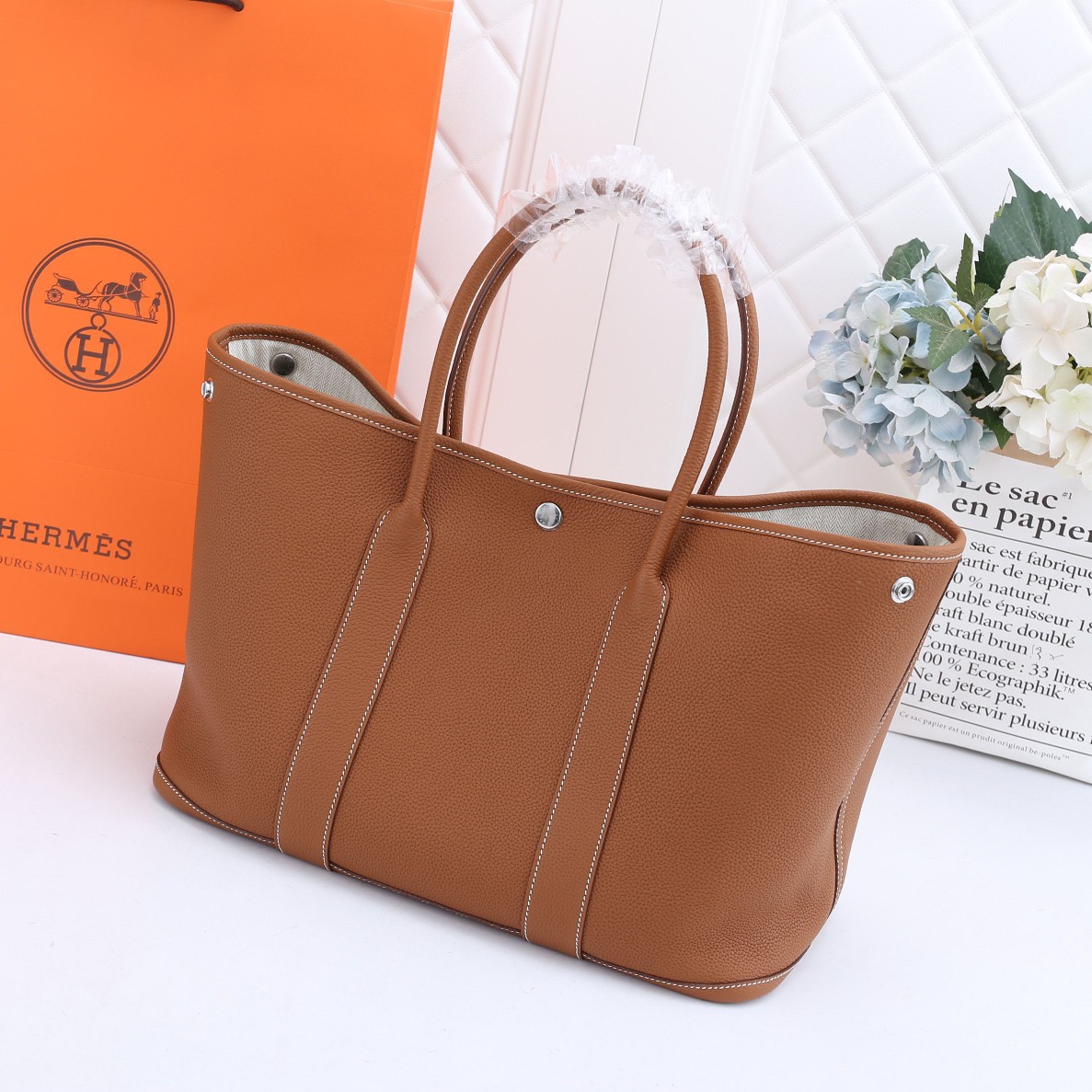 Garden Party Bag Brown 36CM
