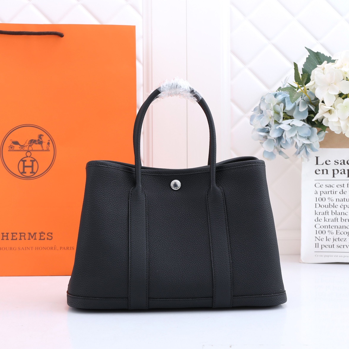 Garden Party Bag Black 36CM