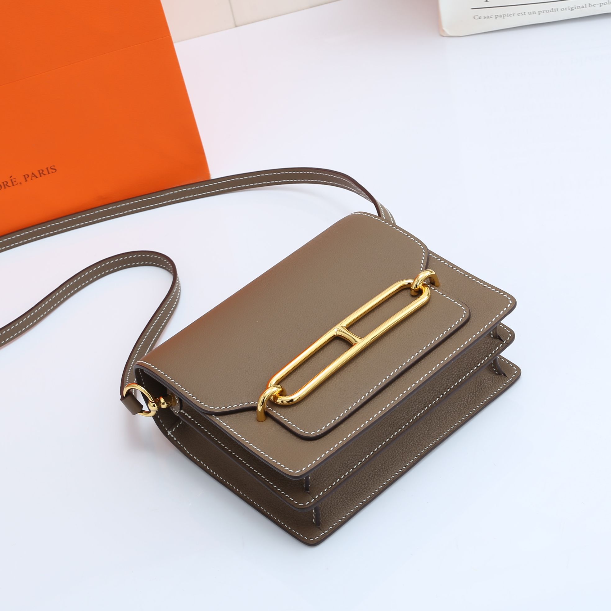 Roulis Bag Elephant Gray Gold 19CM