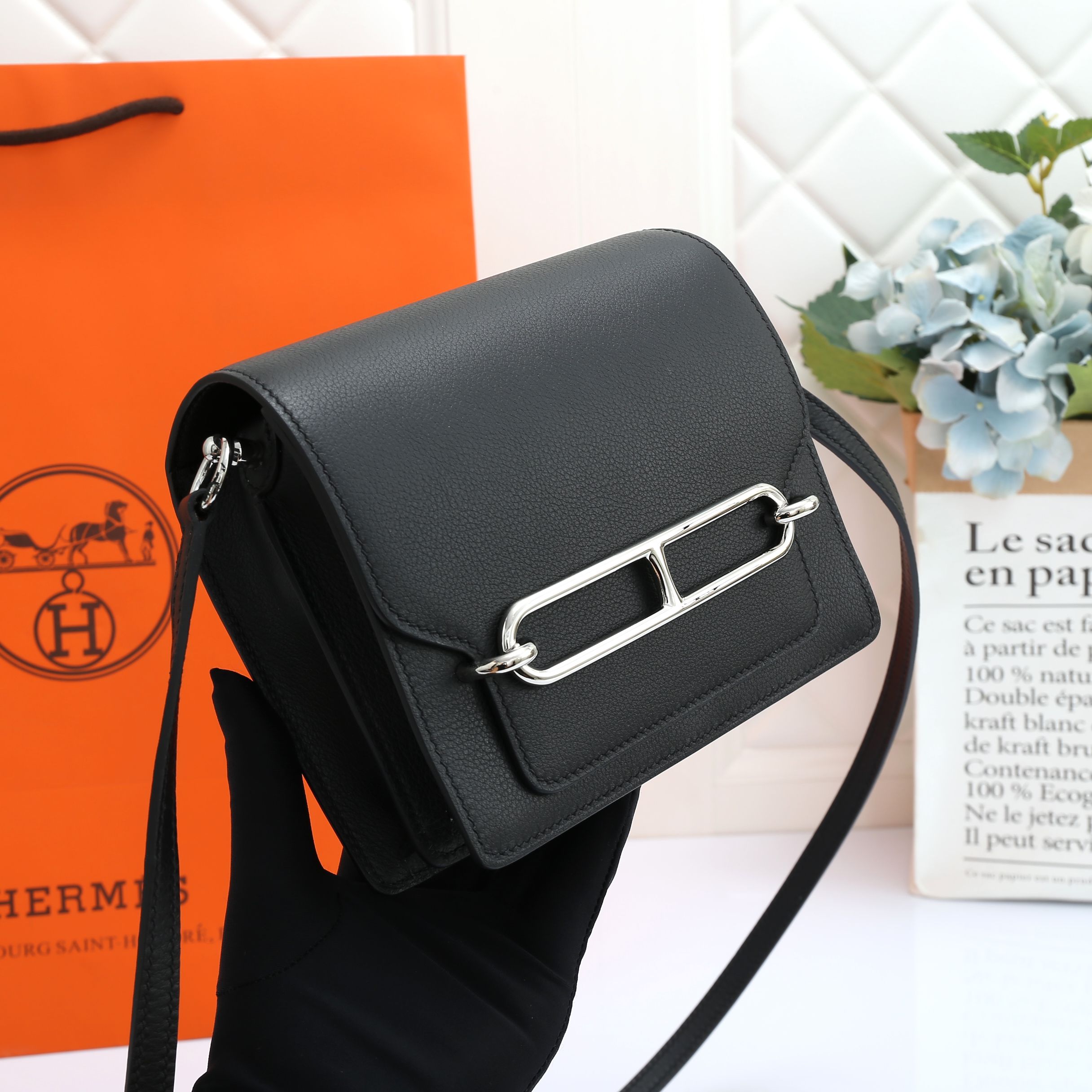 Roulis Bag Black Silver 19CM