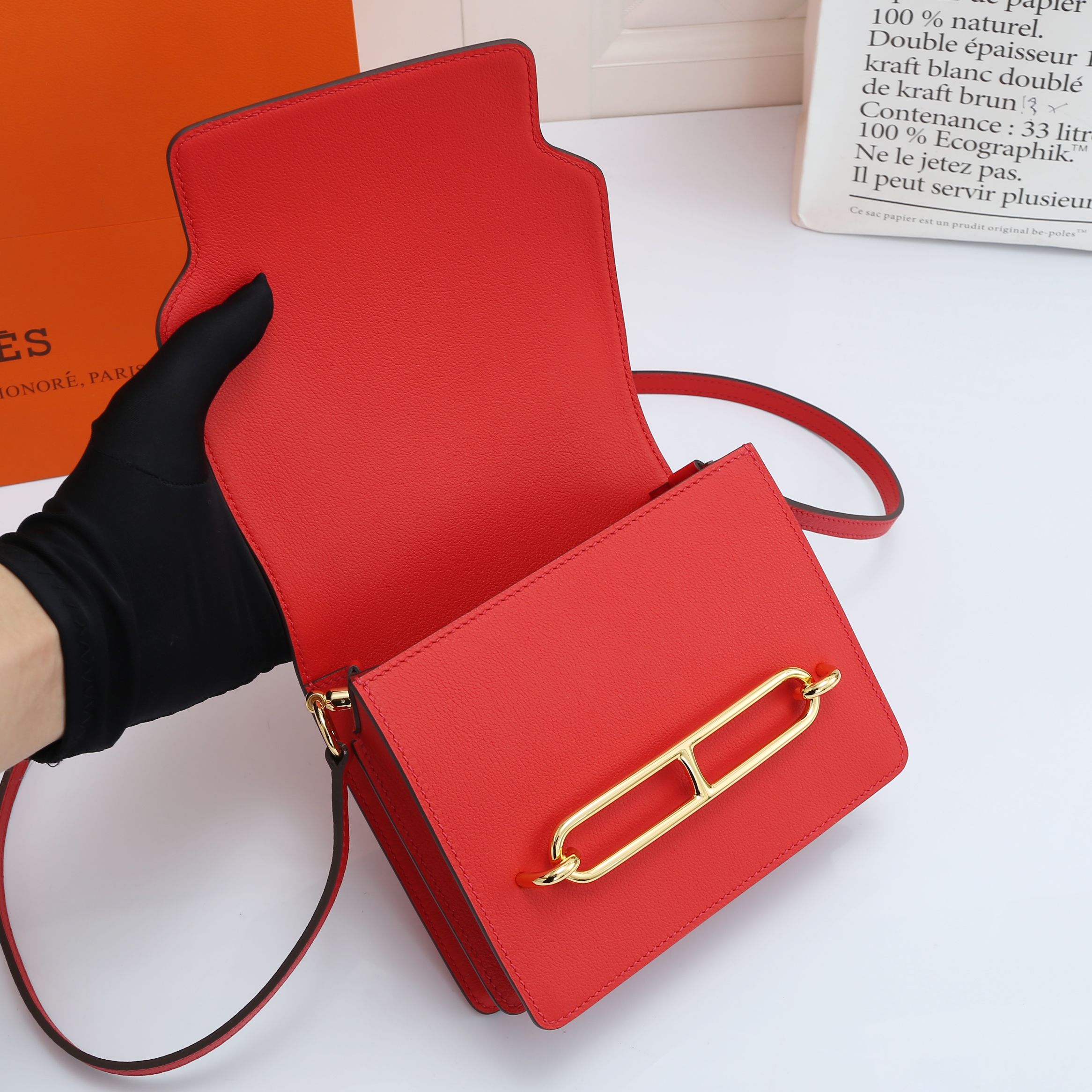 Roulis Bag Red Gold 19CM