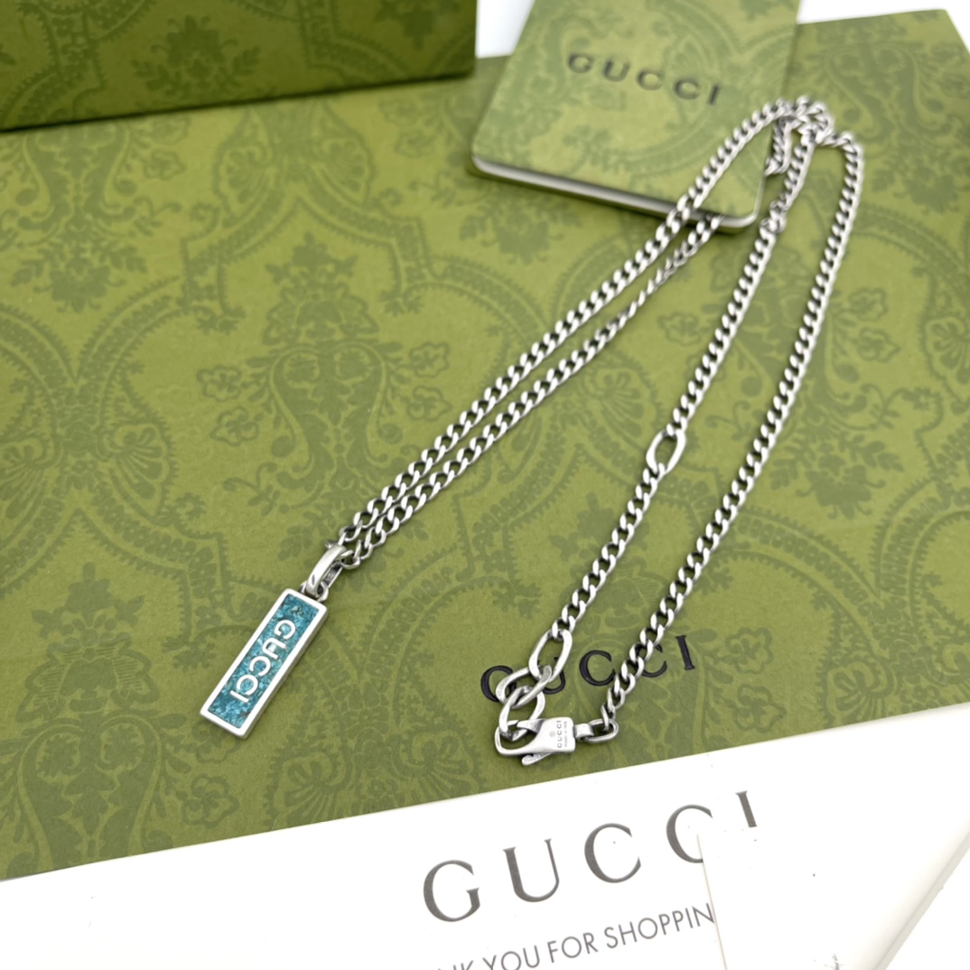 Green Enamel Necklace
