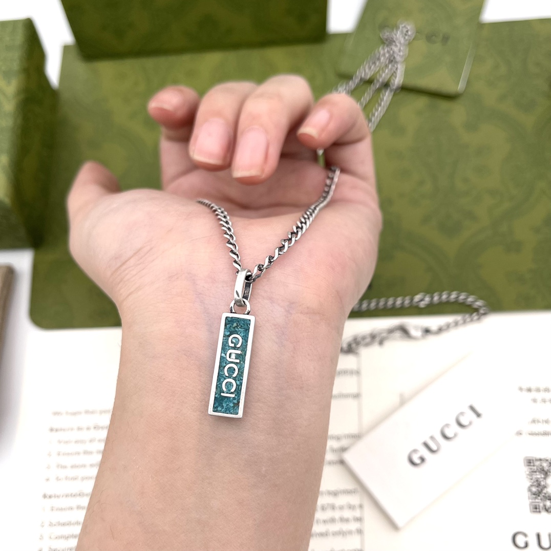 Green Enamel Necklace