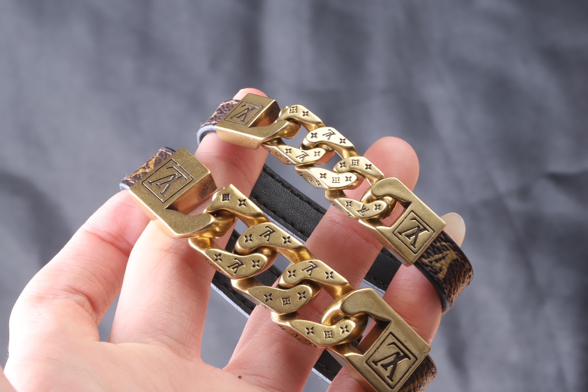 LV Leather Bracelet