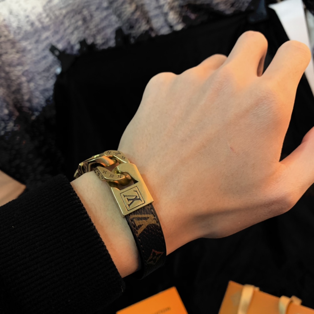 LV Leather Bracelet