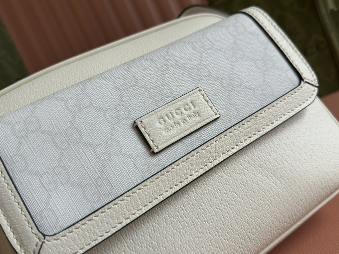 G Logo Mini Bag White
