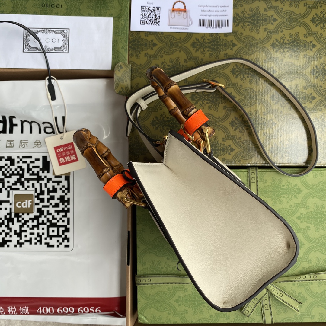 Double G Bamboo Bag White