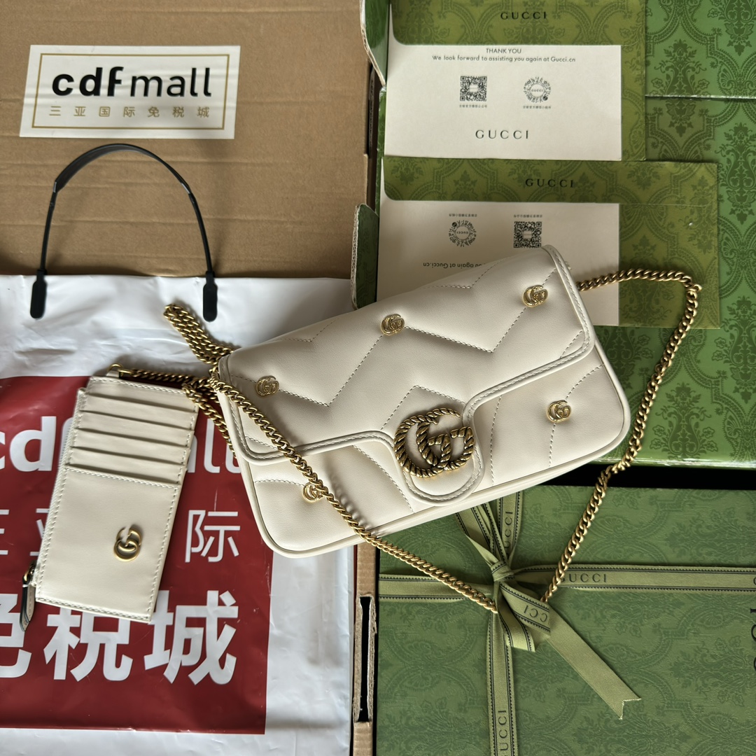 GG Marmon Handbag White