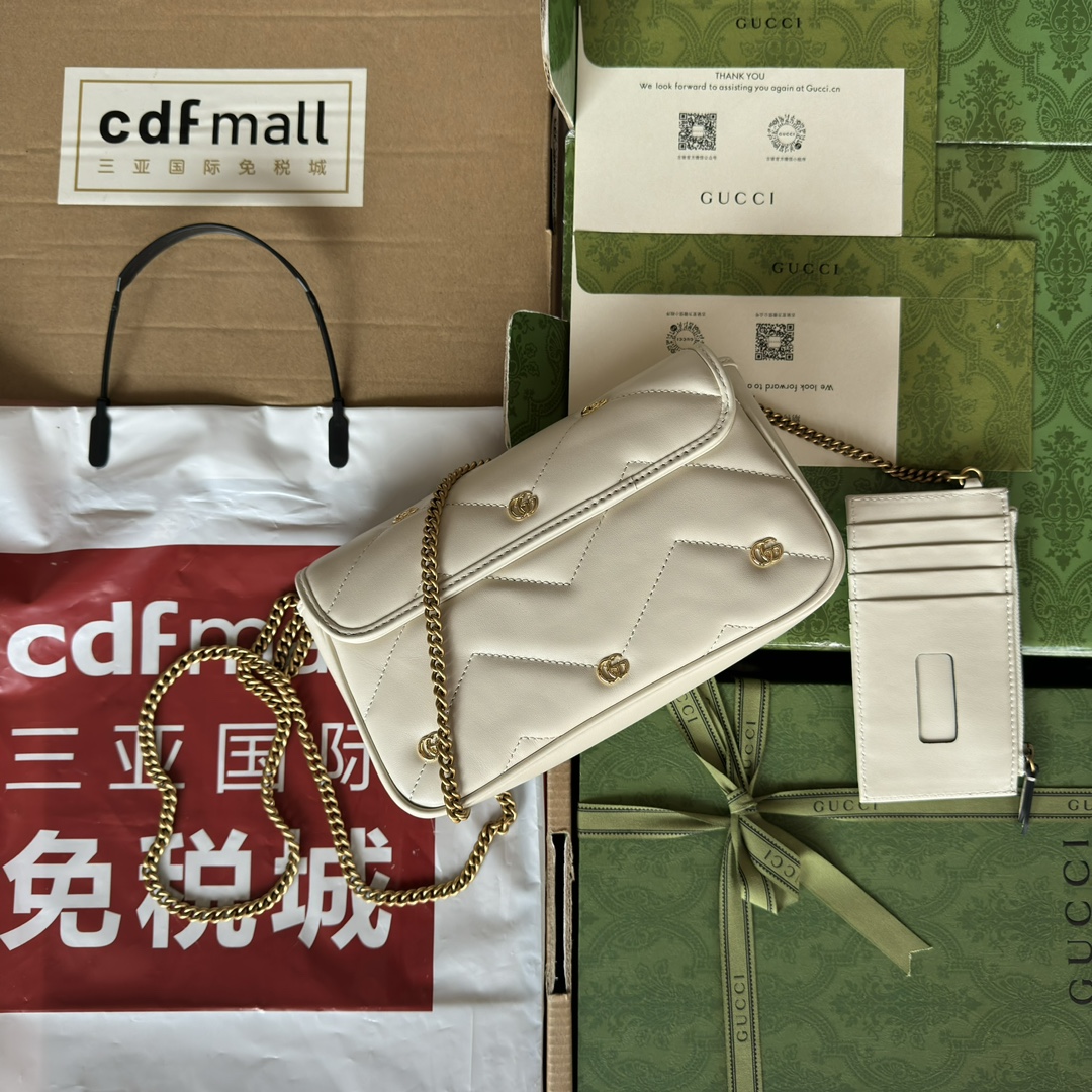 GG Marmon Handbag White
