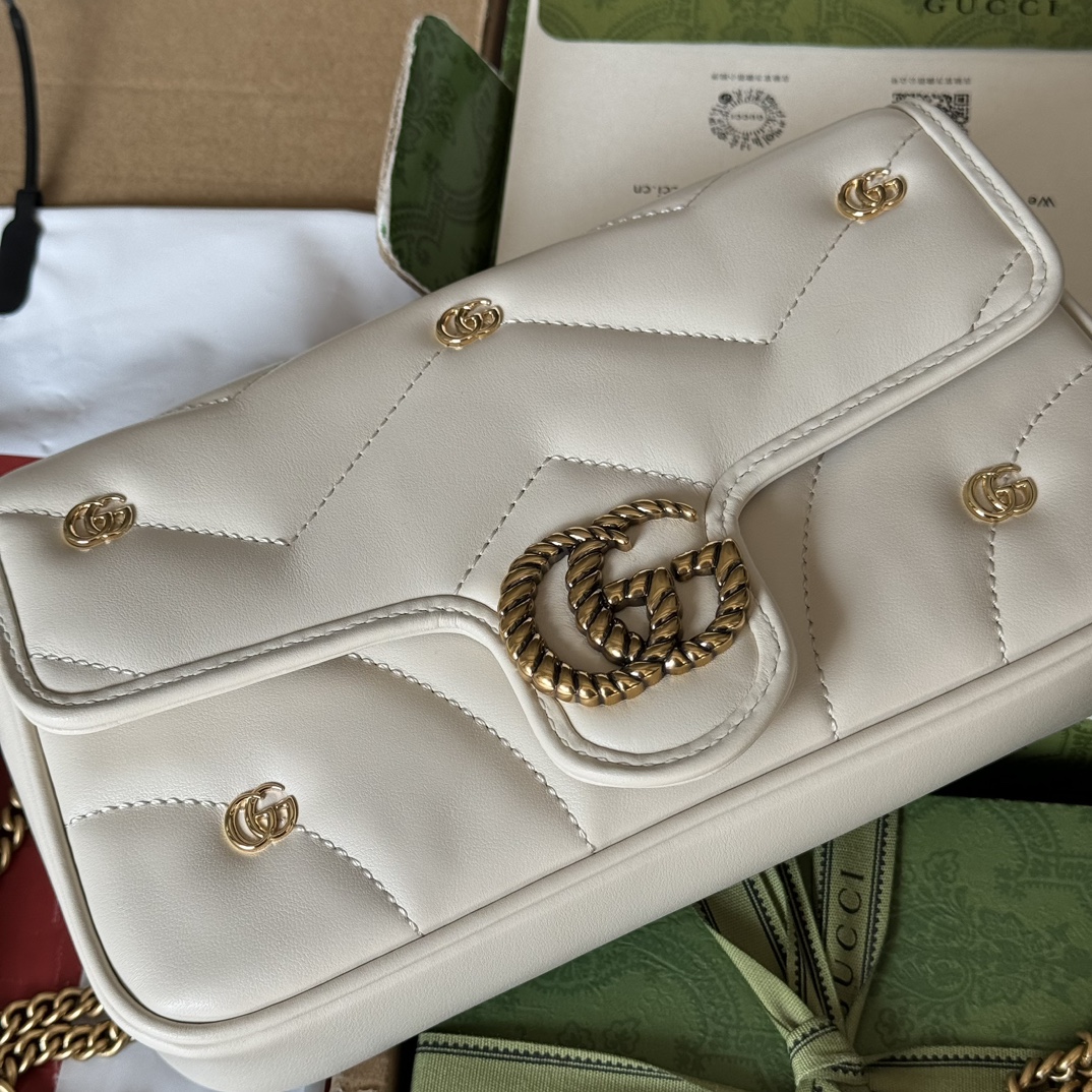 GG Marmon Handbag White