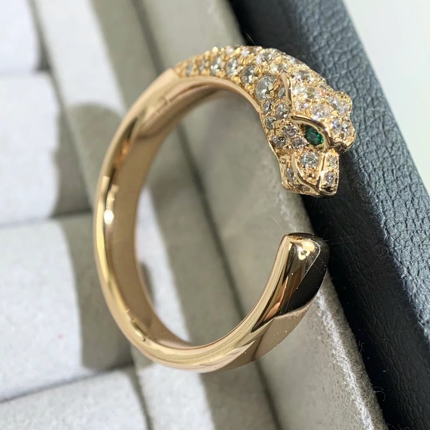 Panther Ring Head with Diamonds