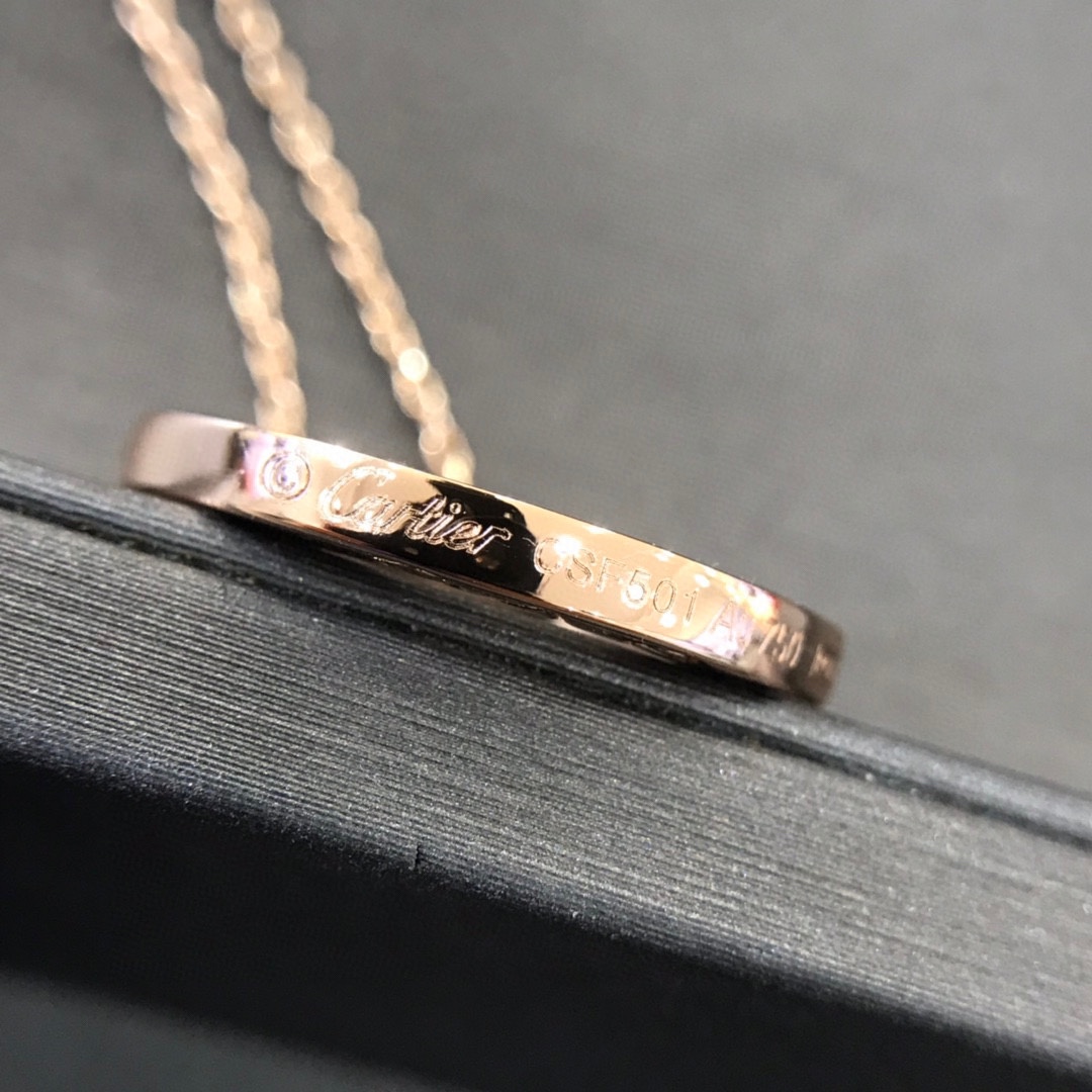 Round Ring Neckalce with Diamonds