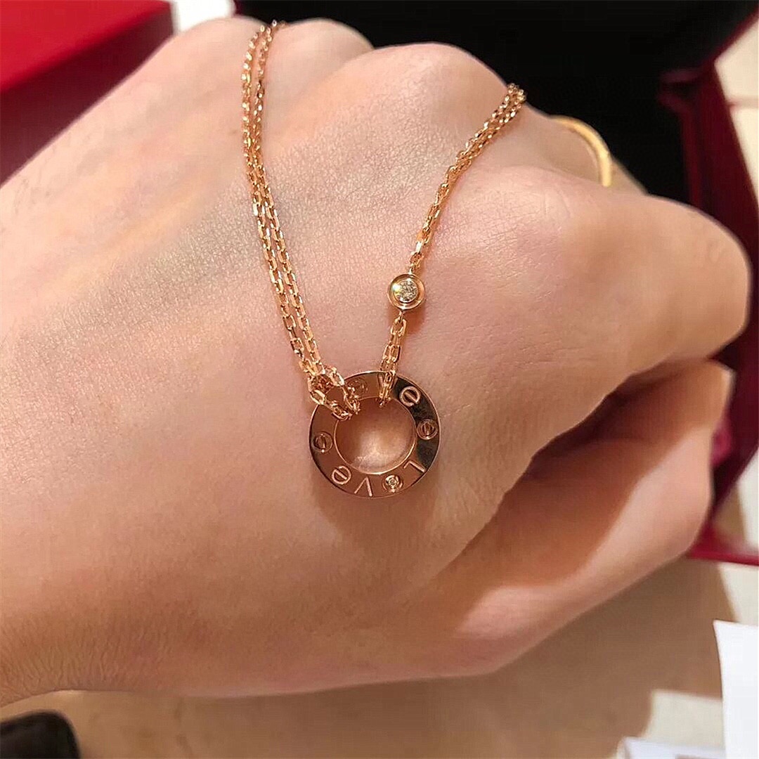 Round Ring Neckalce without Diamonds