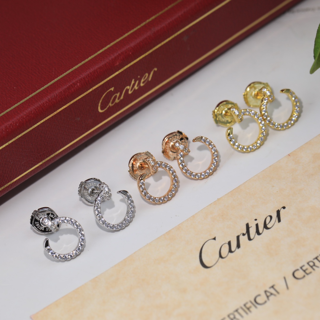 Nail Earrings With Diamonds