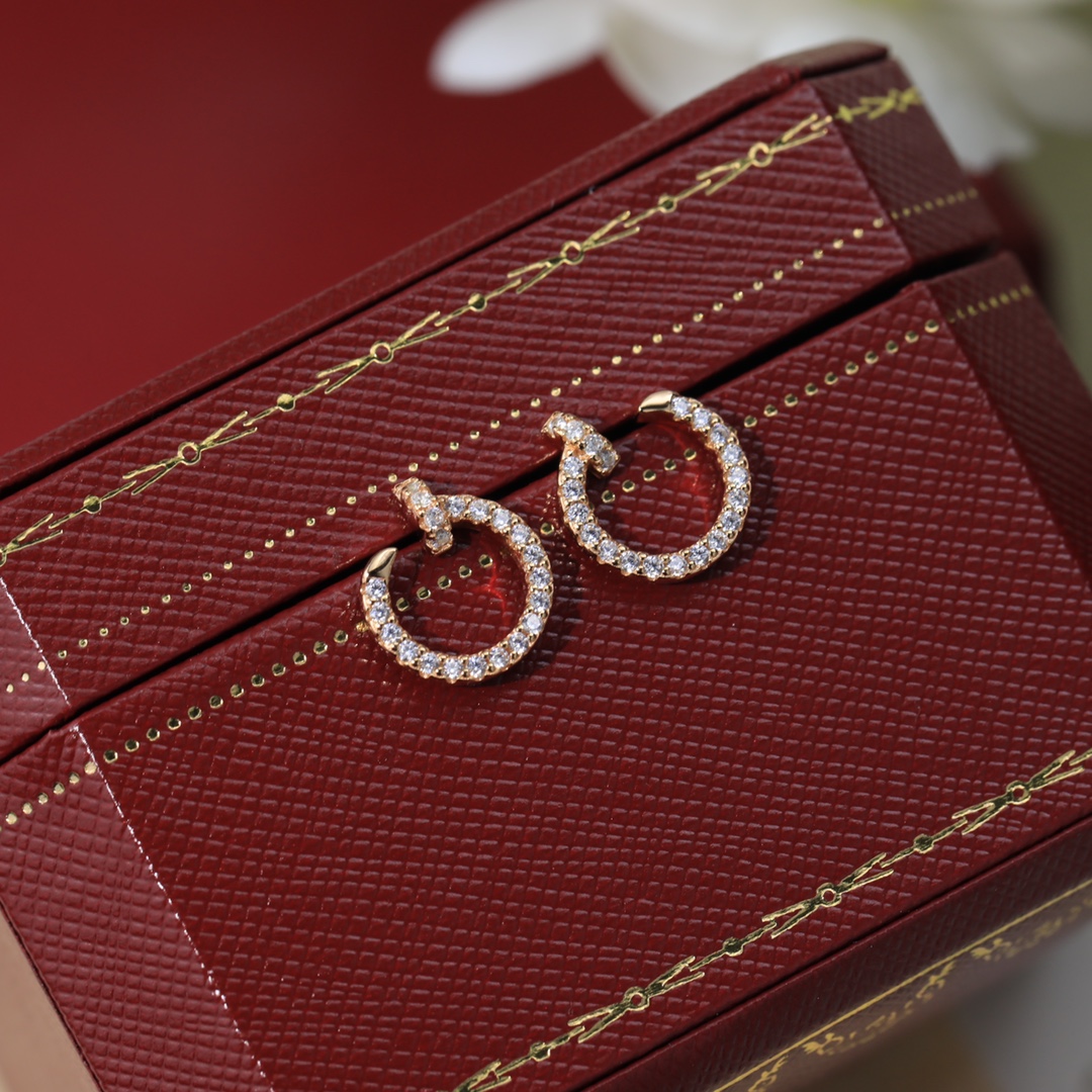 Nail Earrings With Diamonds