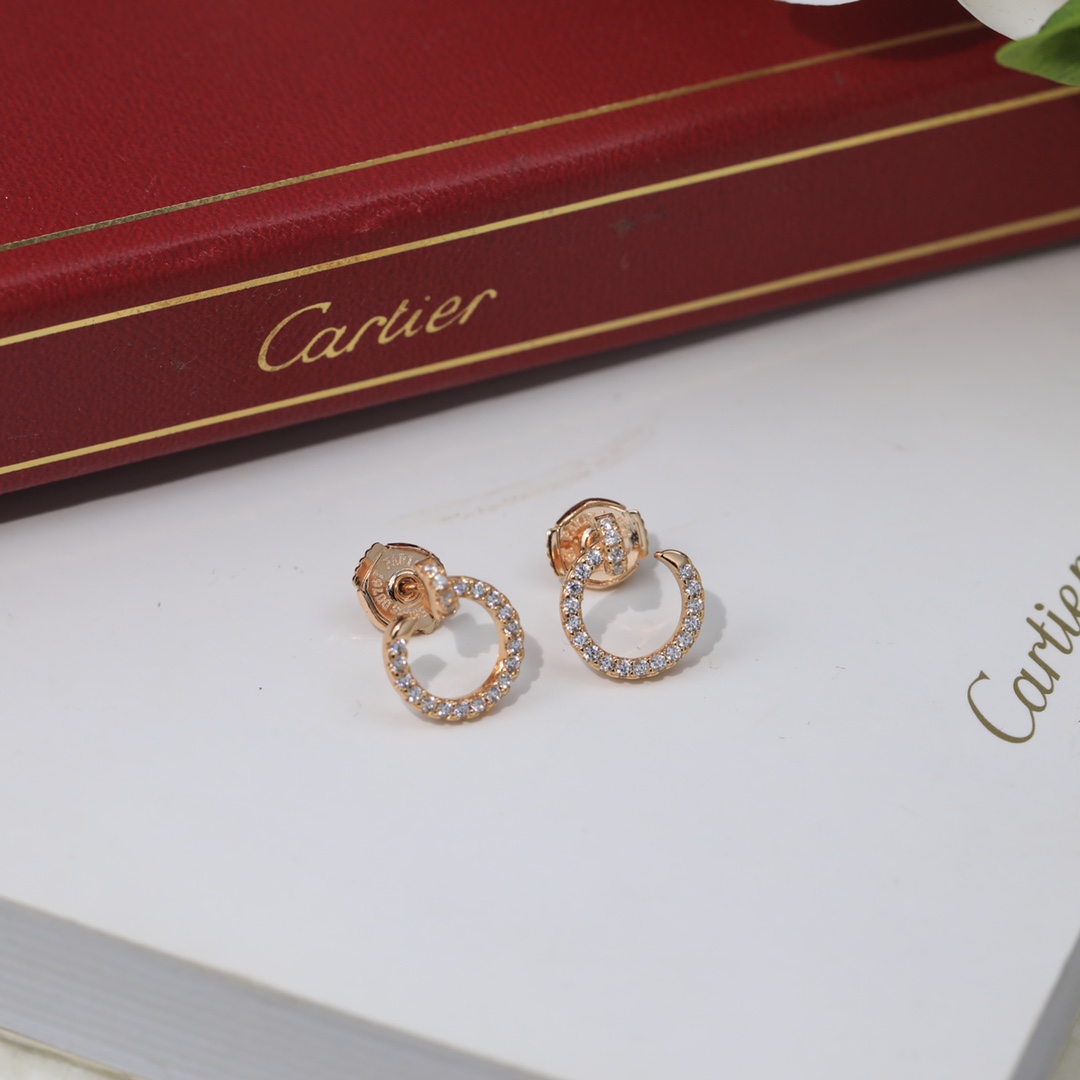 Nail Earrings With Diamonds