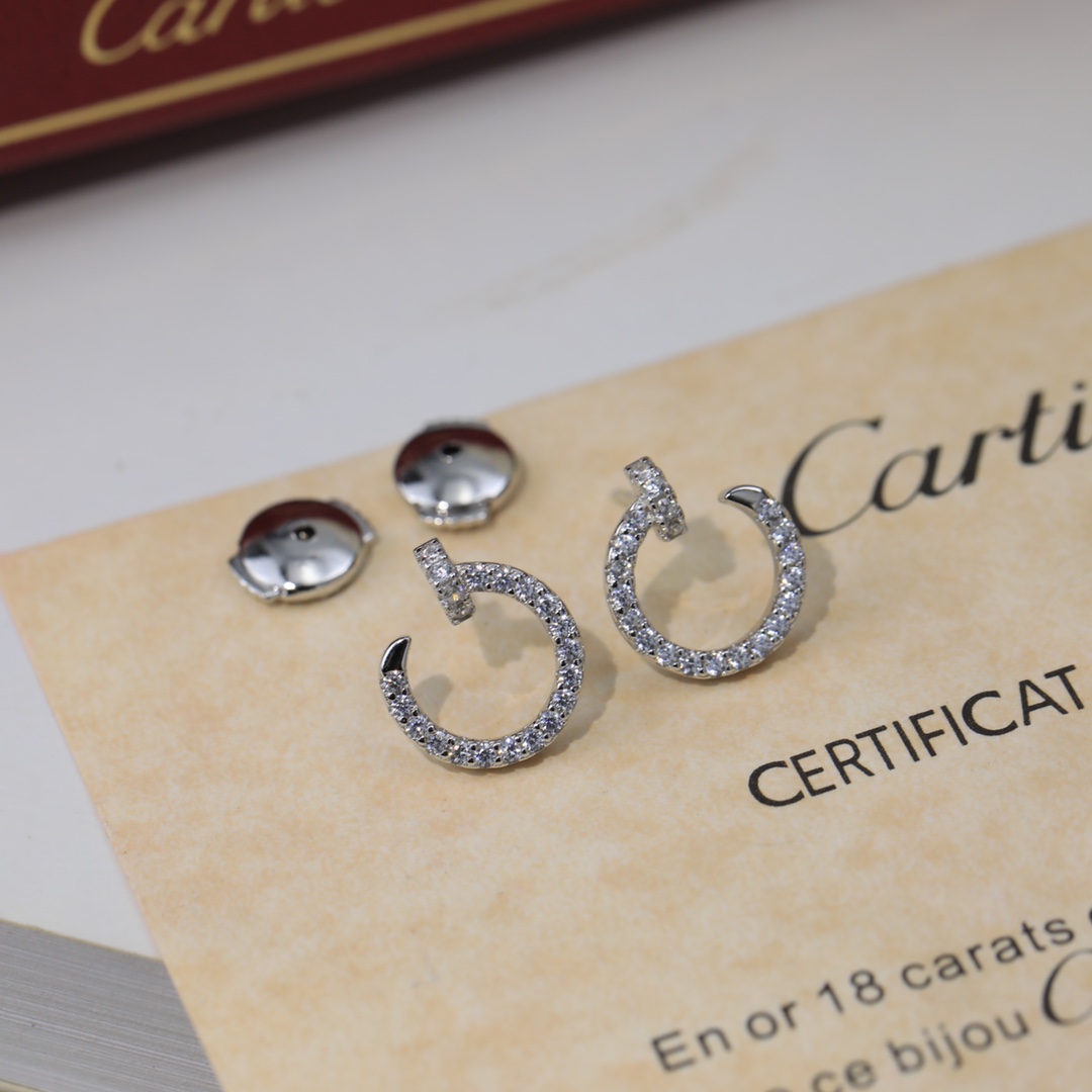 Nail Earrings With Diamonds