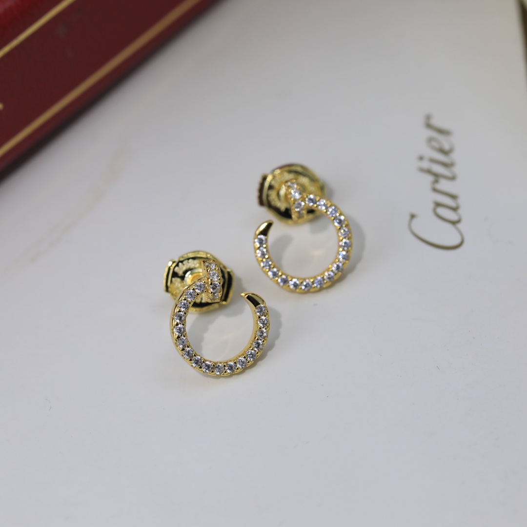 Nail Earrings With Diamonds
