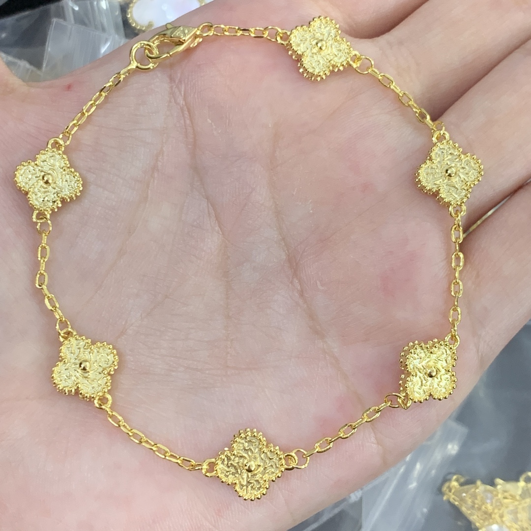 6 Mini Motif Gold Stamped Bracelet