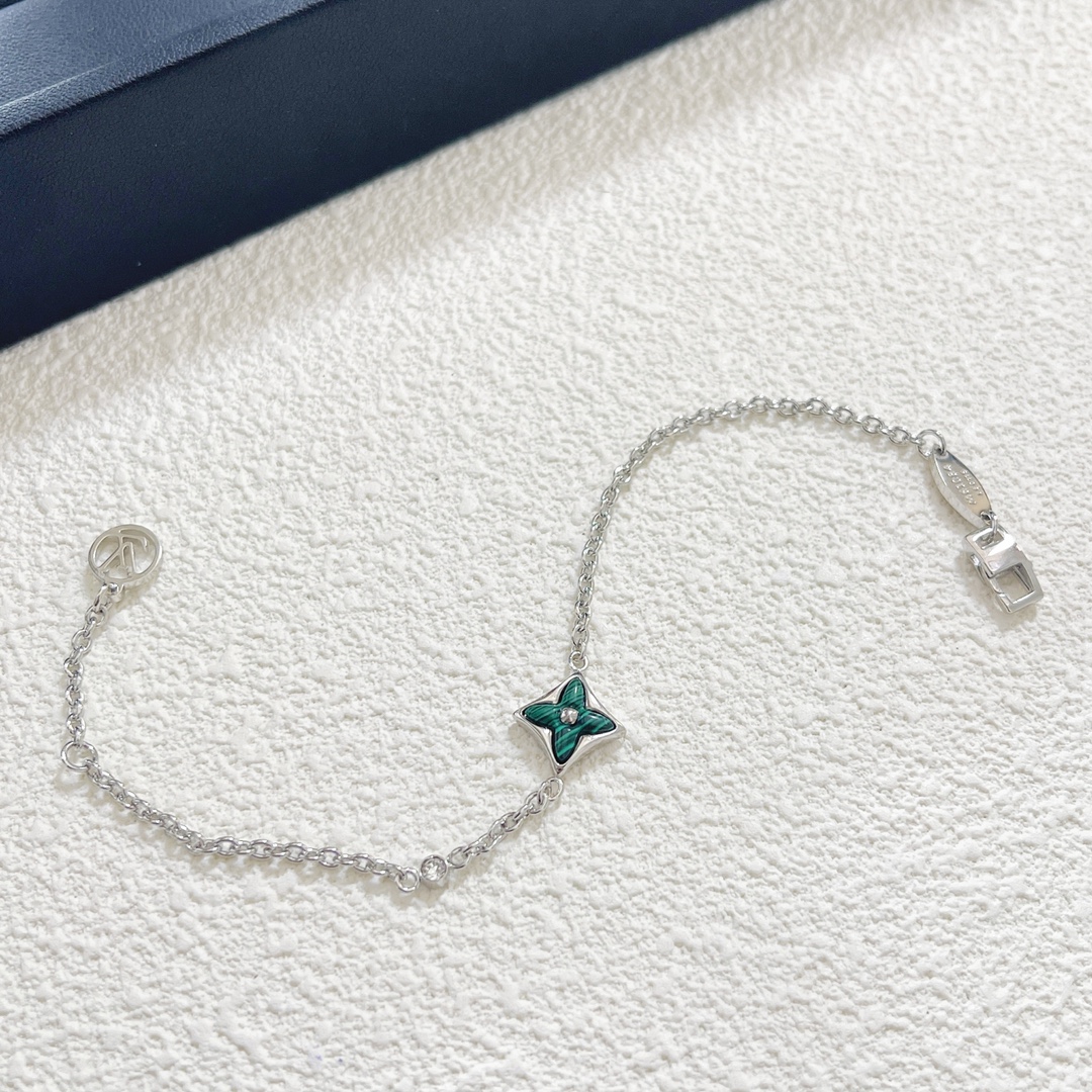 Malachite Single Flower Bracelet