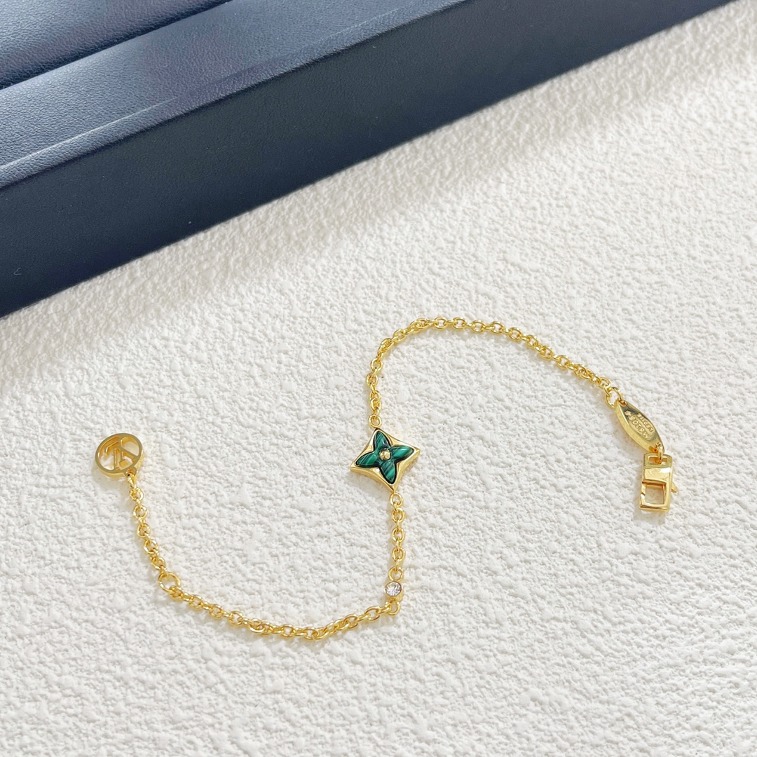 Malachite Single Flower Bracelet