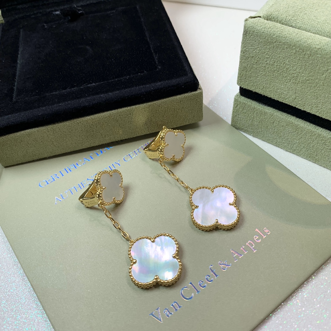 Alhambra 2 Motif Mother-of-Pearl Earrings