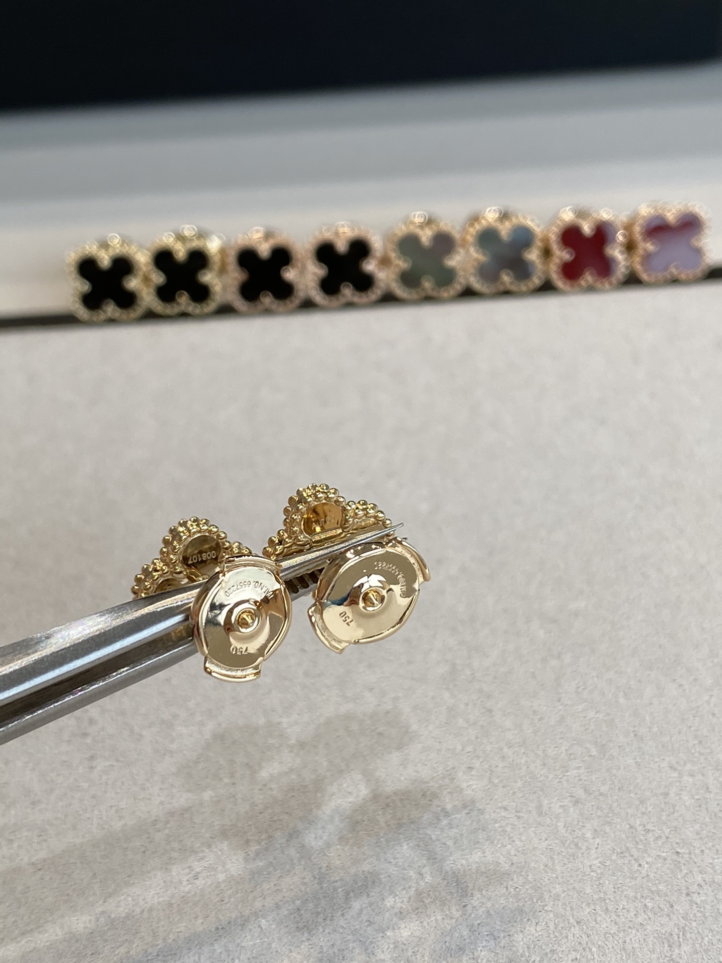 Sweet Alhambra Malachite Studs