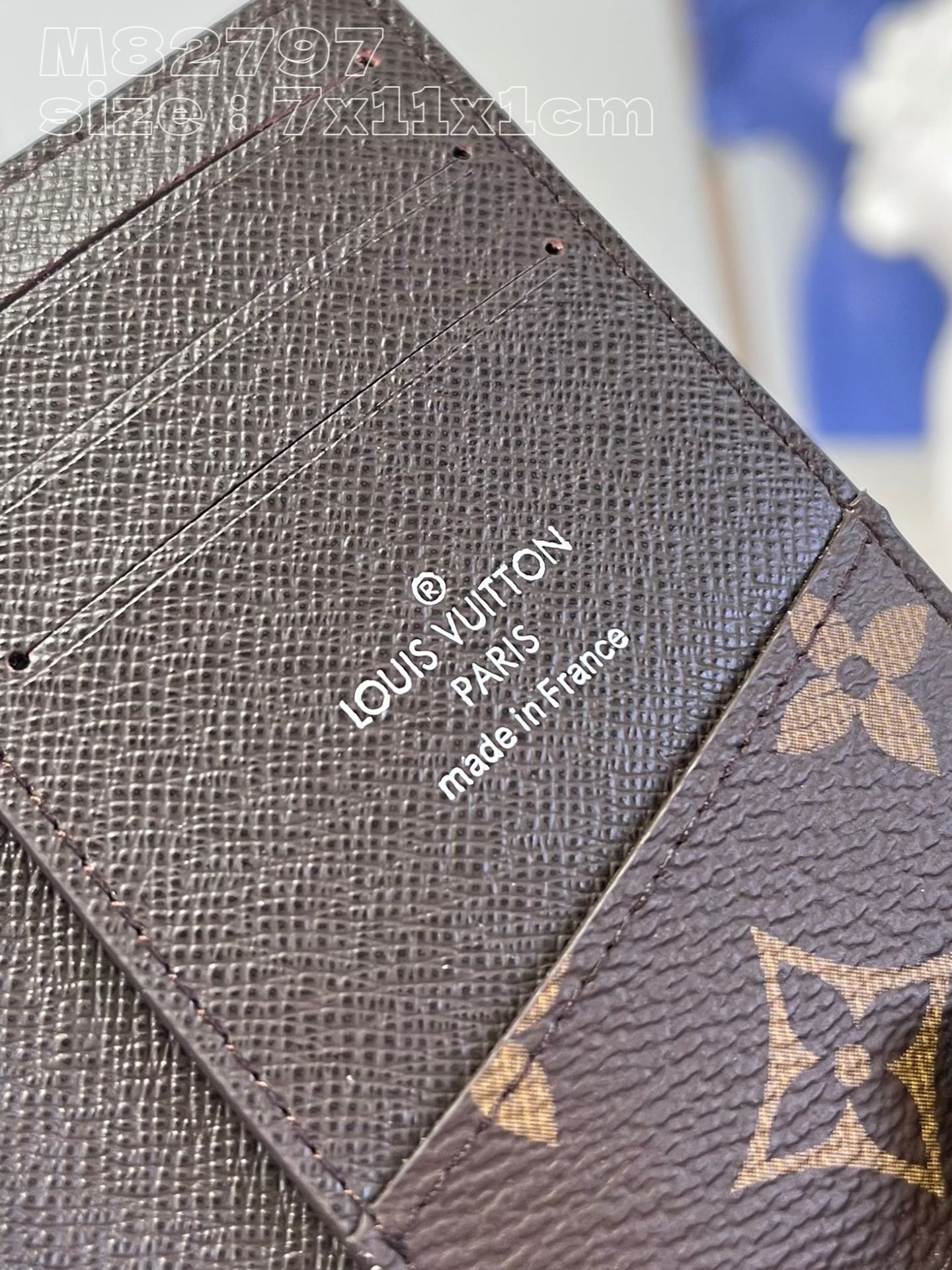 Louis Vuitton M82797 Blue M82796 Pocket wallet in Monogram-coated canvas with a color-blocked