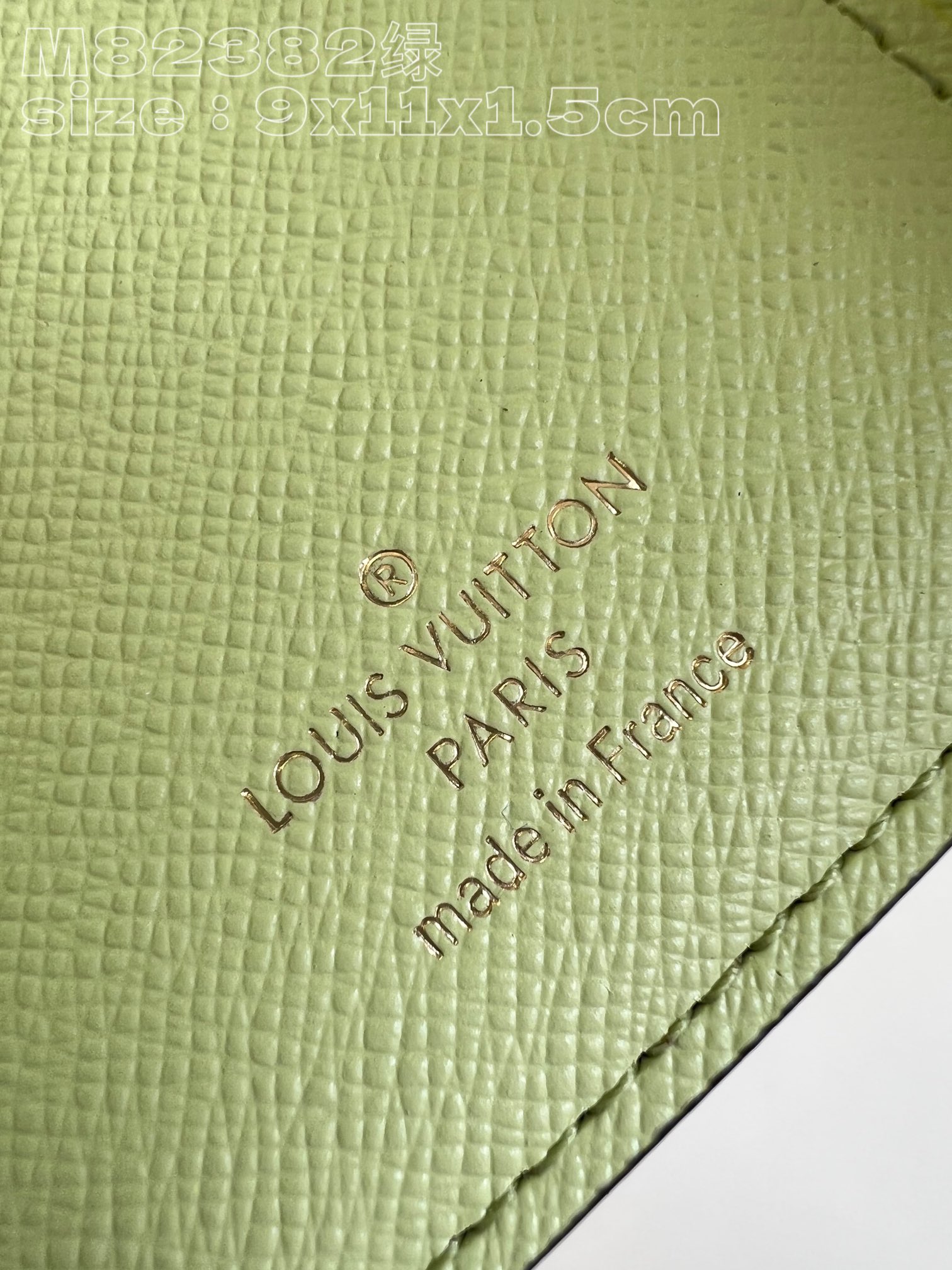 Louis Vuitton M82382 Green Portefeuille Lisa is made of Monogram canvas and lined