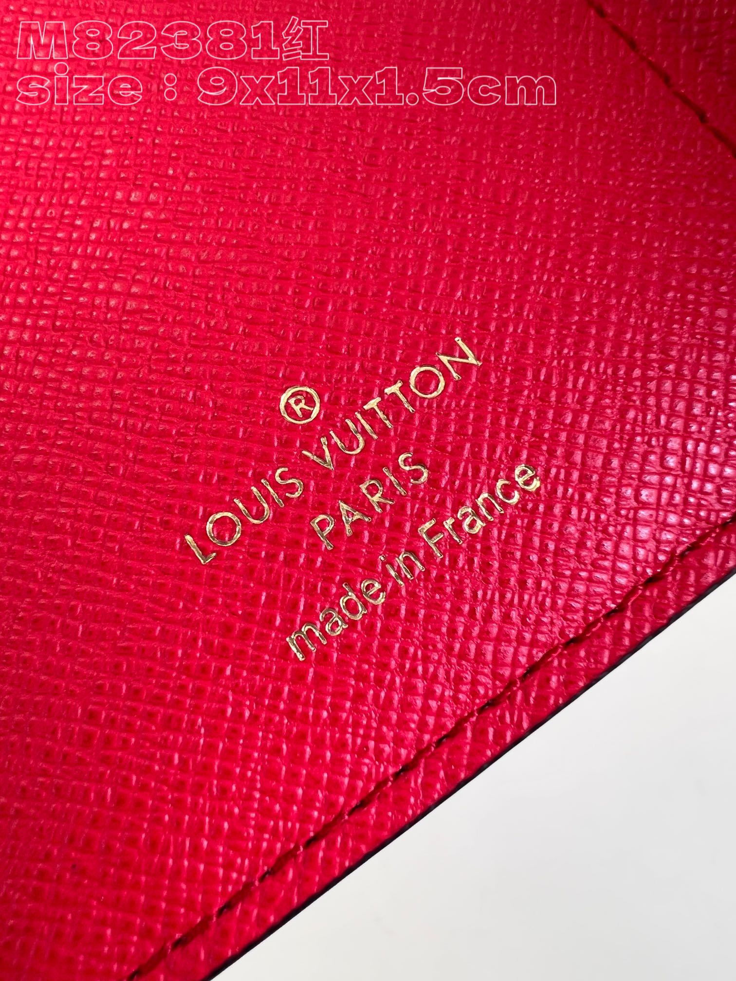 Louis Vuitton M82381 Red Portefeuille Lisa is made of Monogram canvas and lined with colored