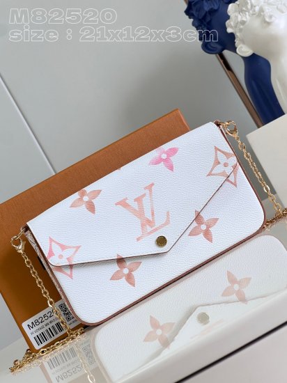 From the current holiday collection, the Louis Vuitton M82520 Pochette Félicie chain bag