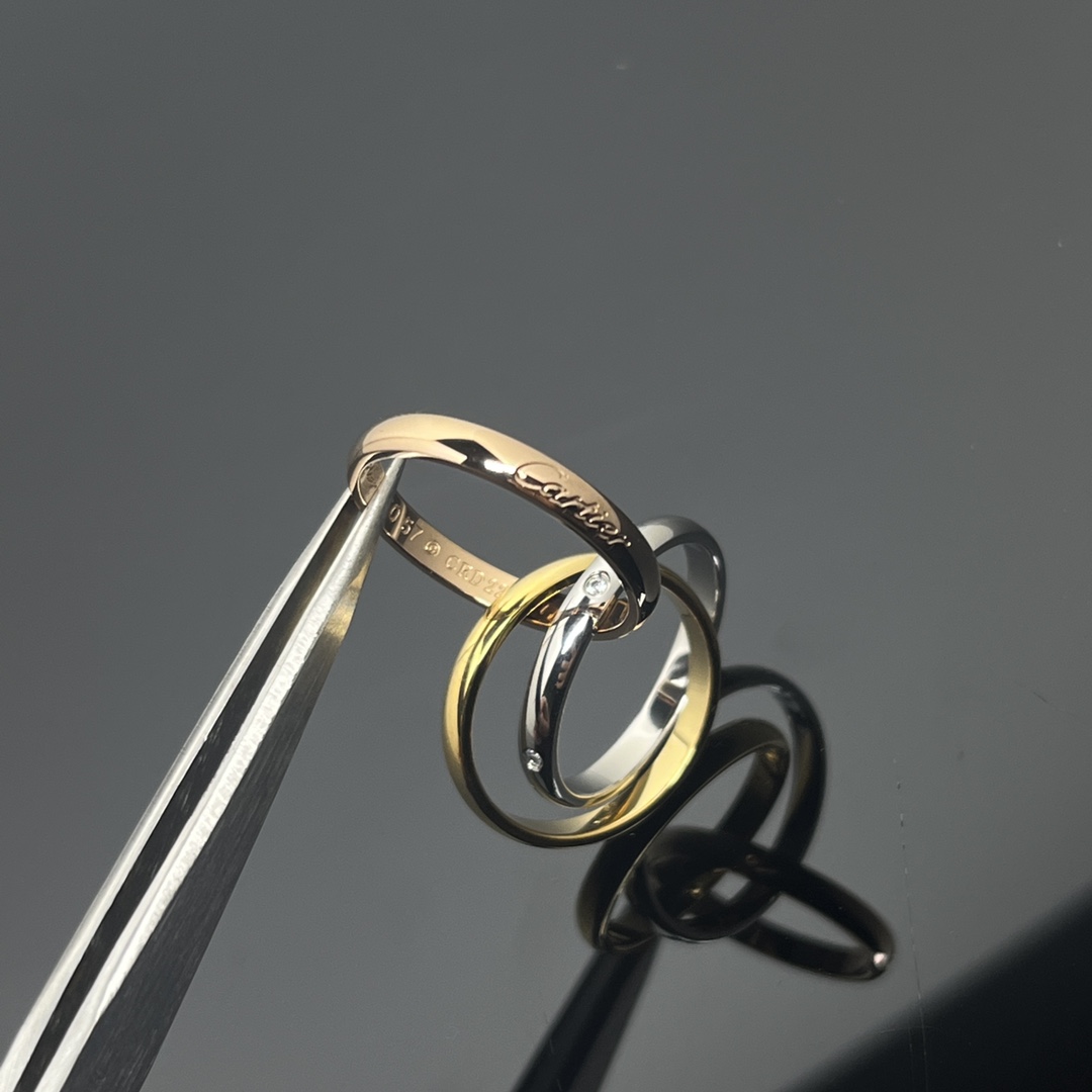 Trinity Rings,Rose Gold