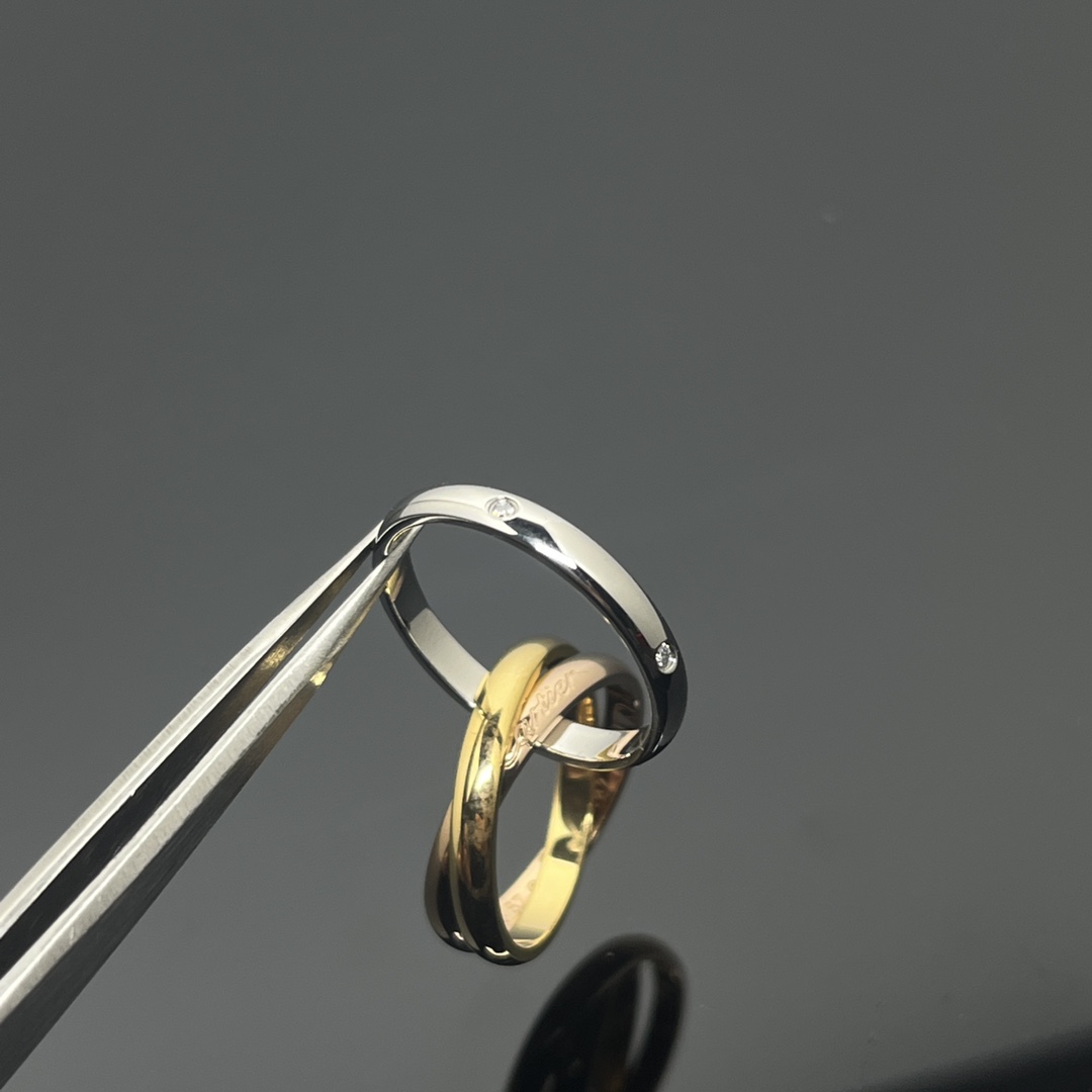 Trinity Rings,Rose Gold