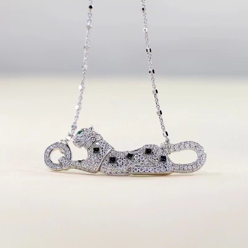 Panther Necklace with Full Diamonds