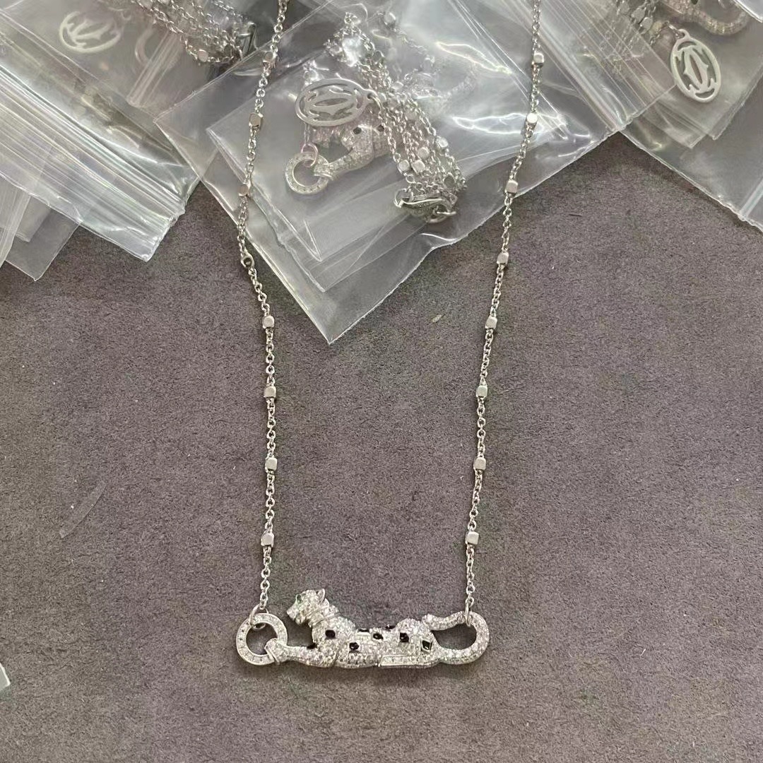 Panther Necklace with Full Diamonds